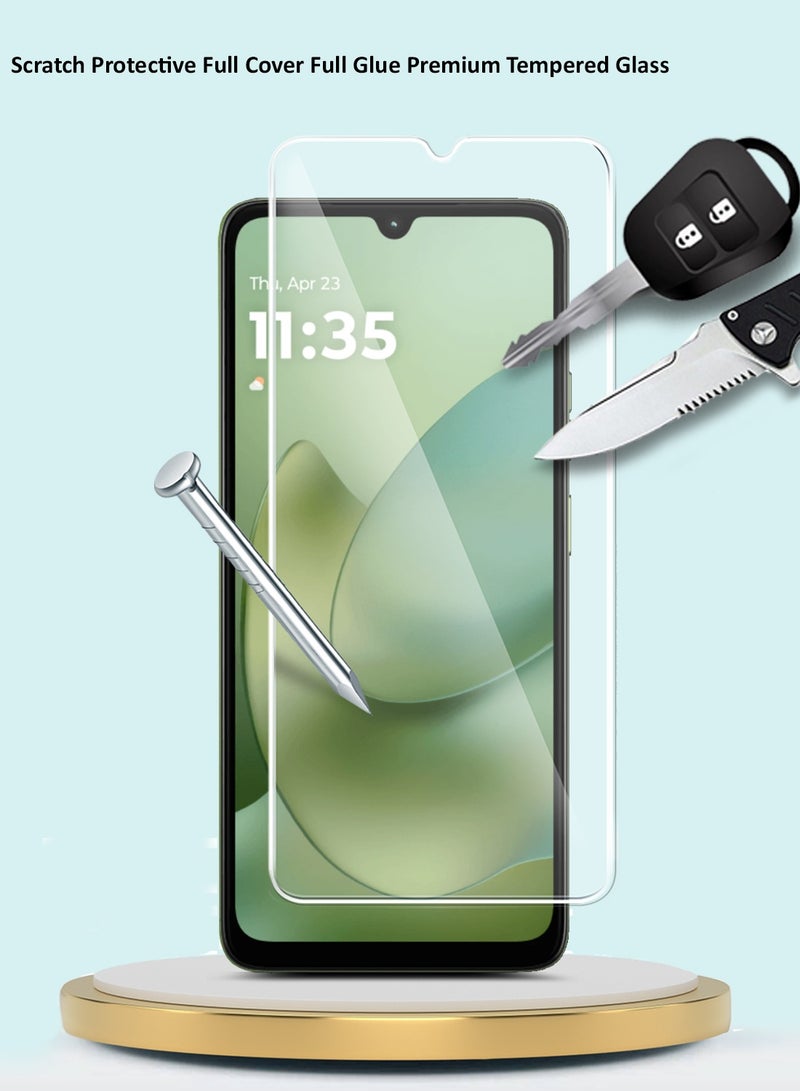 جيماكس واقي شاشة زجاجي مقسّى مقوى 9H 2.5D من سلسلة GMAX الفاخرة لجهاز موتورولا موتو G06 / G06 باور 4G 2025 بحواف منحنية - شفاف - Image 3